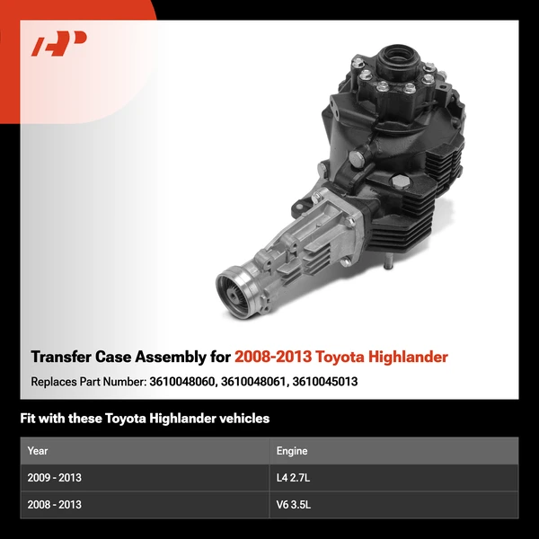 Transfer Case Assembly for 2008-2013 Toyota Highlander