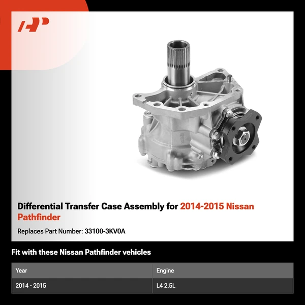 Differential Transfer Case Assembly for 2014-2015 Nissan Pathfinder