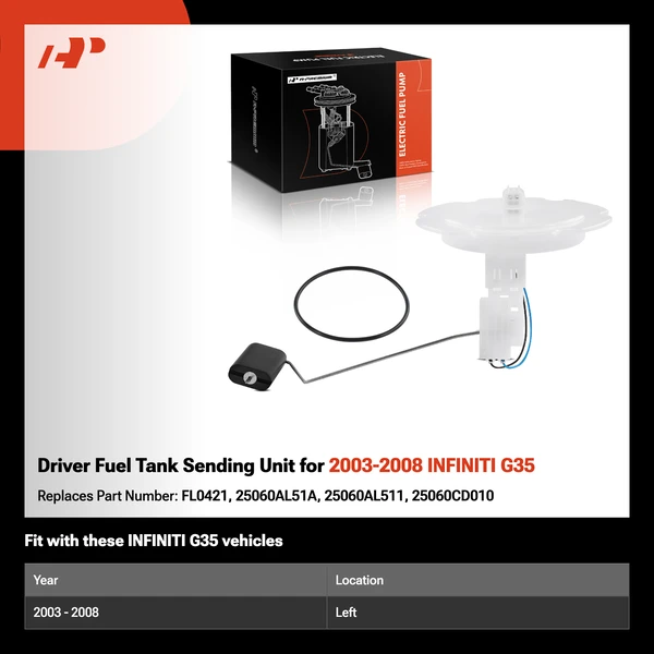 Driver Fuel Tank Sending Unit for 2003-2008 INFINITI G35