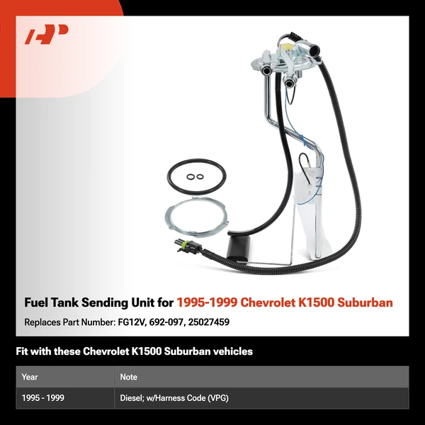 Fuel Tank Sending Unit for 1995-1999 Chevrolet K1500 Suburban