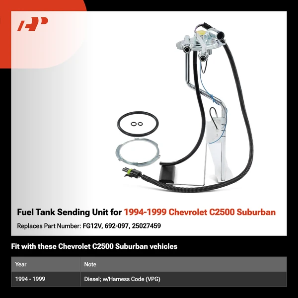 Fuel Tank Sending Unit for 1994-1999 Chevrolet C2500 Suburban