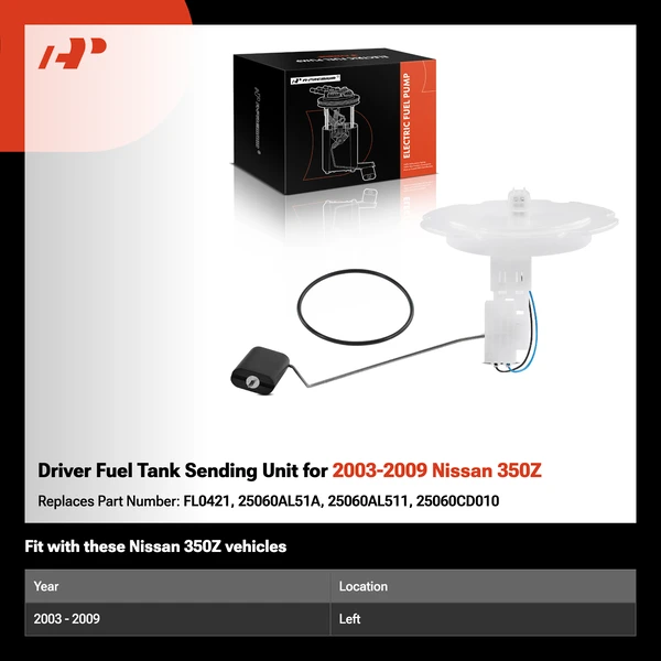 Driver Fuel Tank Sending Unit for 2003-2009 Nissan 350Z