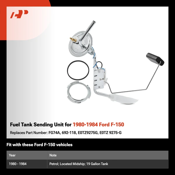 Fuel Tank Sending Unit for 1980-1984 Ford F-150