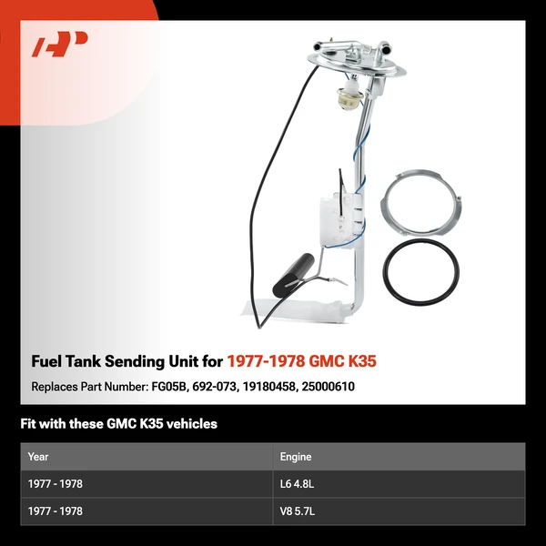 Fuel Tank Sending Unit for 1977-1978 GMC K35