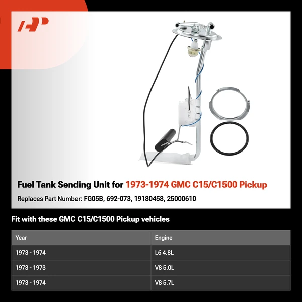 Fuel Tank Sending Unit for 1973-1974 GMC C15/C1500 Pickup