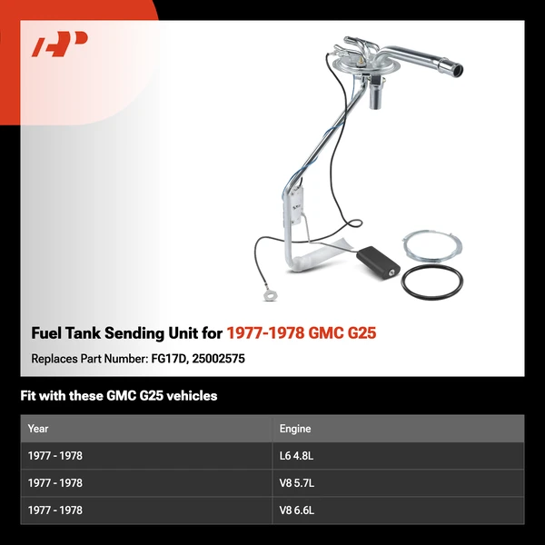 Fuel Tank Sending Unit for 1977-1978 GMC G25