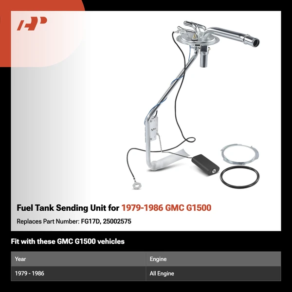 Fuel Tank Sending Unit for 1979-1986 GMC G1500