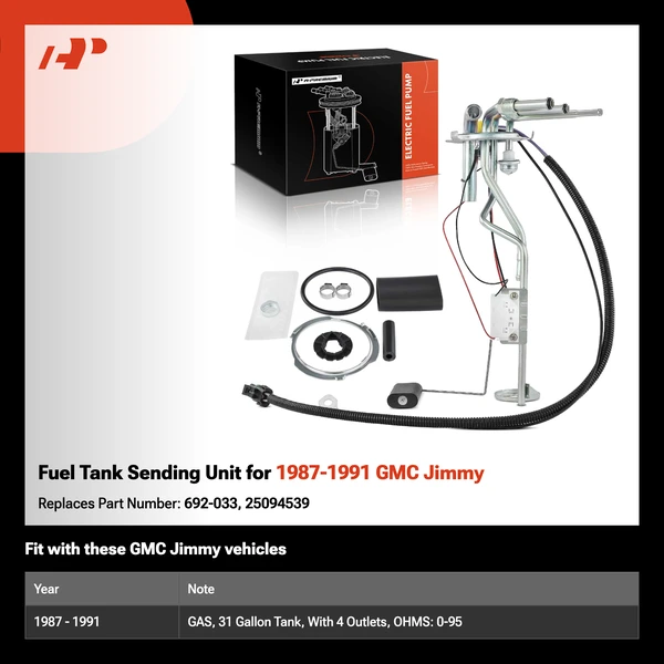 Fuel Tank Sending Unit for 1987-1991 GMC Jimmy