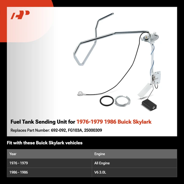 Fuel Tank Sending Unit for 1976-1979 1986 Buick Skylark
