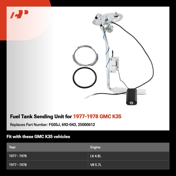 Fuel Tank Sending Unit for 1977-1978 GMC K35