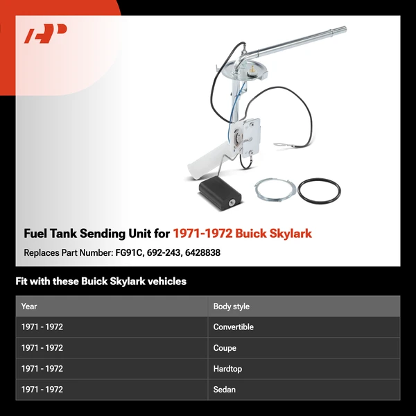 Fuel Tank Sending Unit for 1971-1972 Buick Skylark