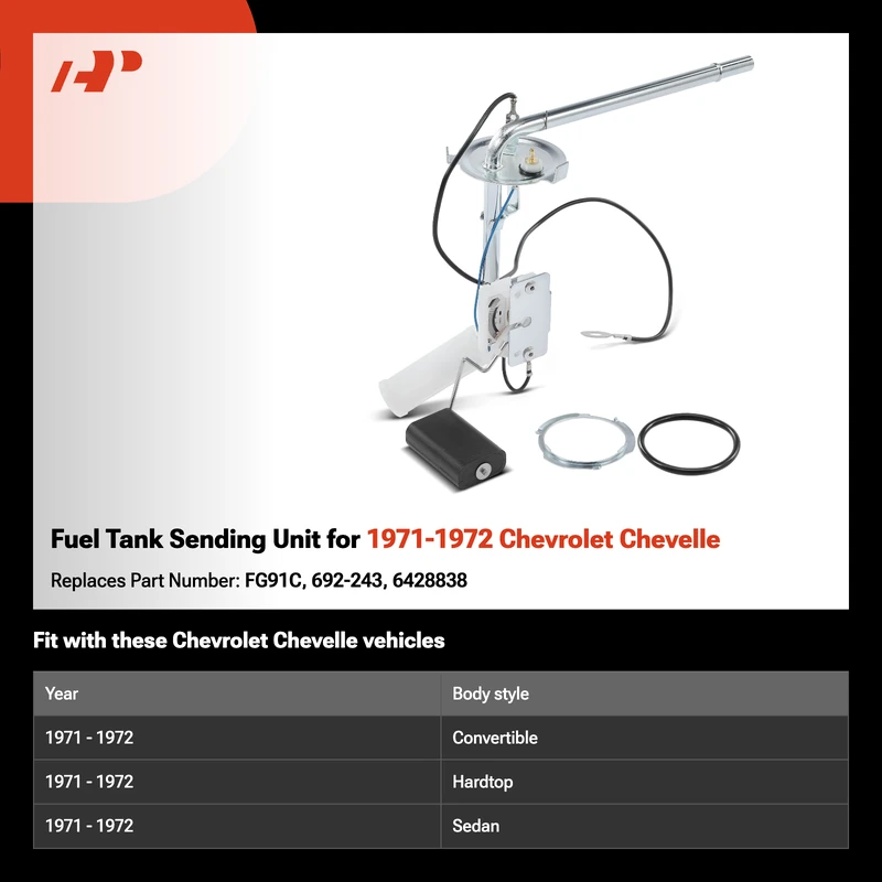 Fuel Tank Sending Unit for 1971-1972 Chevrolet Chevelle