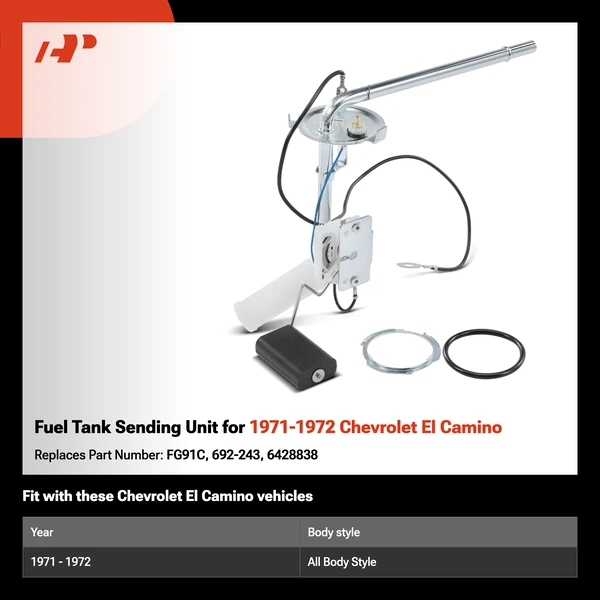 Fuel Tank Sending Unit for 1971-1972 Chevrolet El Camino