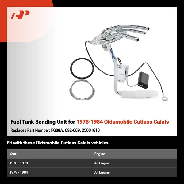 Fuel Tank Sending Unit for 1978-1984 Oldsmobile Cutlass Calais