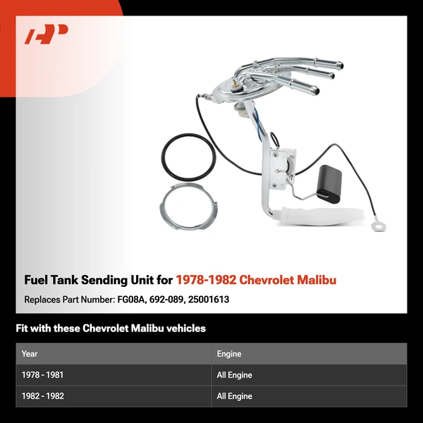Fuel Tank Sending Unit for 1978-1982 Chevrolet Malibu