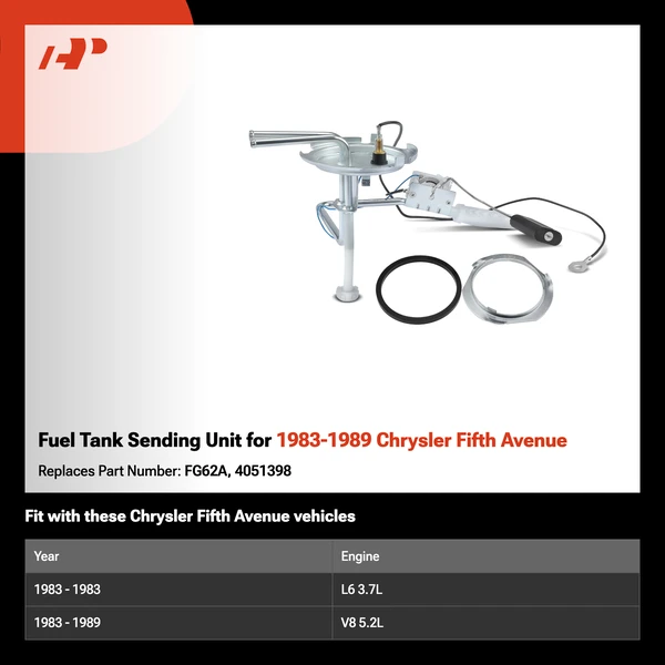 Fuel Tank Sending Unit for 1983-1989 Chrysler Fifth Avenue