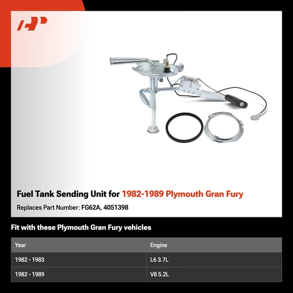 Fuel Tank Sending Unit for 1982-1989 Plymouth Gran Fury