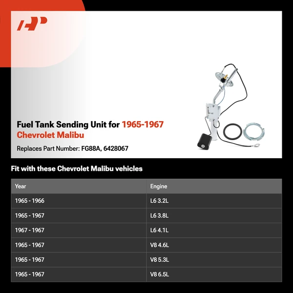 Fuel Tank Sending Unit for 1965-1967 Chevrolet Malibu