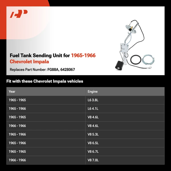 Fuel Tank Sending Unit for 1965-1966 Chevrolet Impala