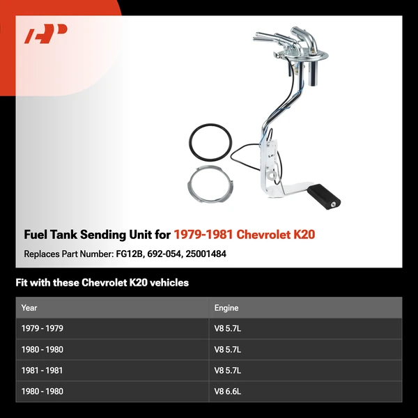 Fuel Tank Sending Unit for 1979-1981 Chevrolet K20