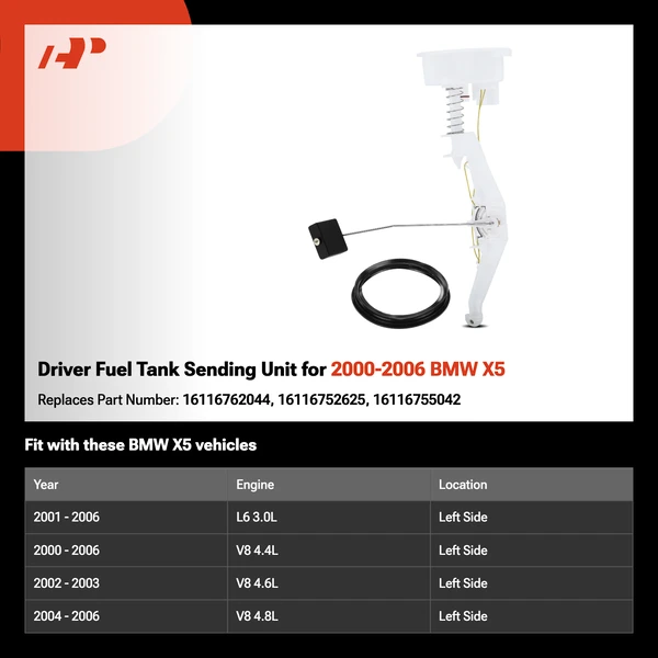 Driver Fuel Tank Sending Unit for 2000-2006 BMW X5
