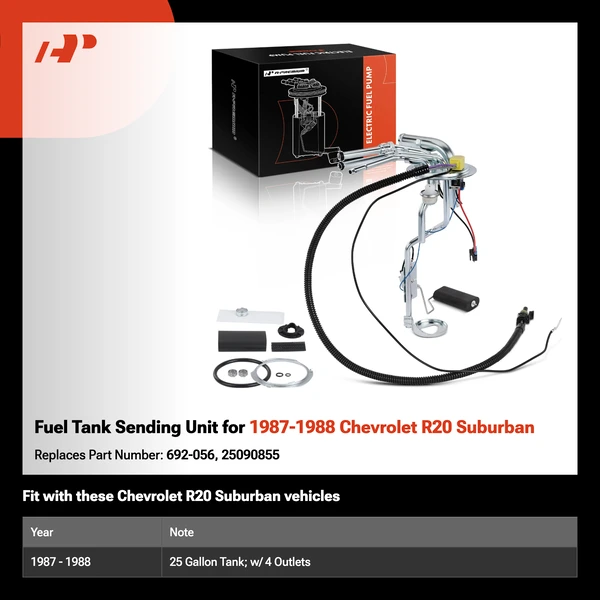 Fuel Tank Sending Unit for 1987-1988 Chevrolet R20 Suburban