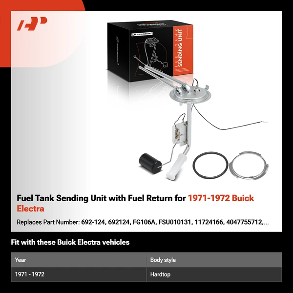 Fuel Tank Sending Unit with Fuel Return for 1971-1972 Buick Electra