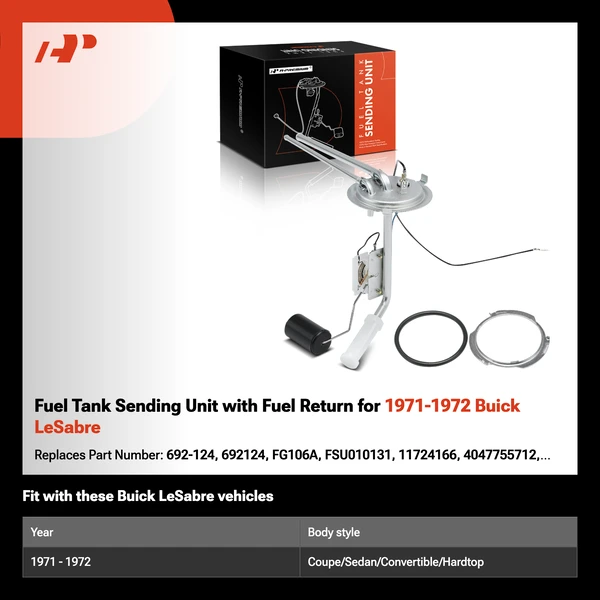 Fuel Tank Sending Unit with Fuel Return for 1971-1972 Buick LeSabre