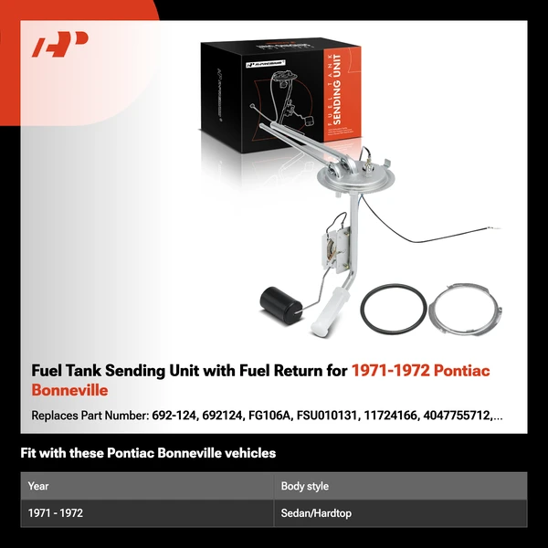 Fuel Tank Sending Unit with Fuel Return for 1971-1972 Pontiac Bonneville