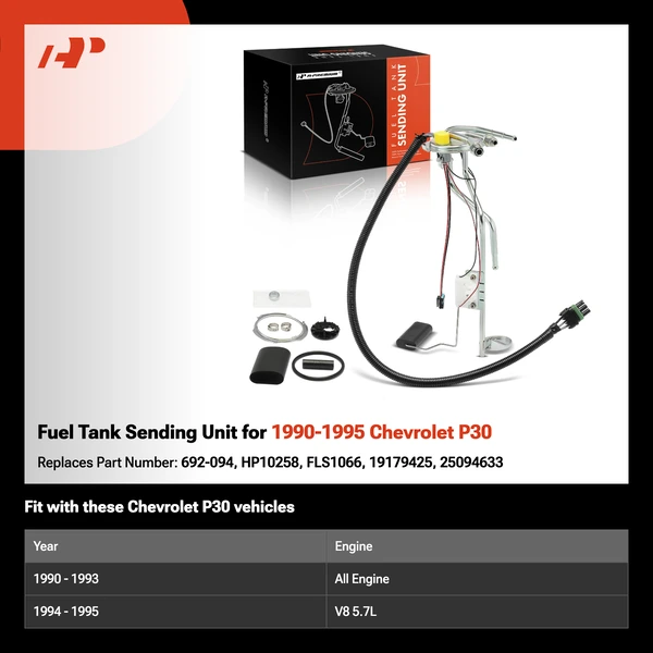 Fuel Tank Sending Unit for 1990-1995 Chevrolet P30