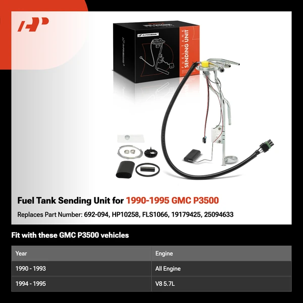 Fuel Tank Sending Unit for 1990-1995 GMC P3500