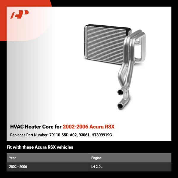HVAC Heater Core for 2002-2006 Acura RSX