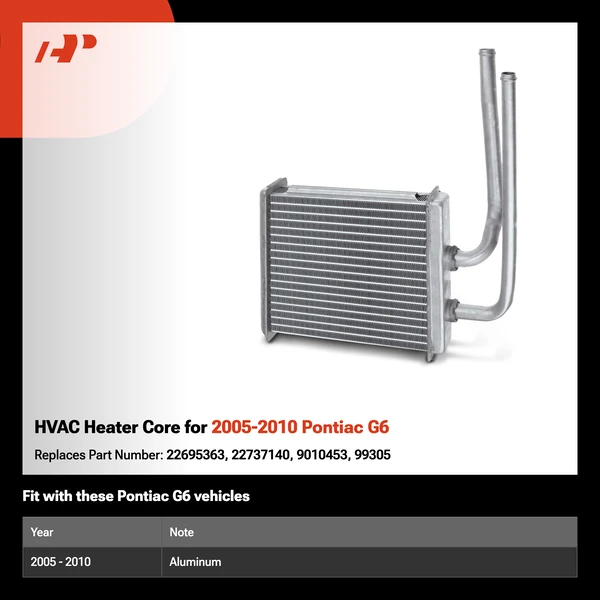 HVAC Heater Core for 2005-2010 Pontiac G6