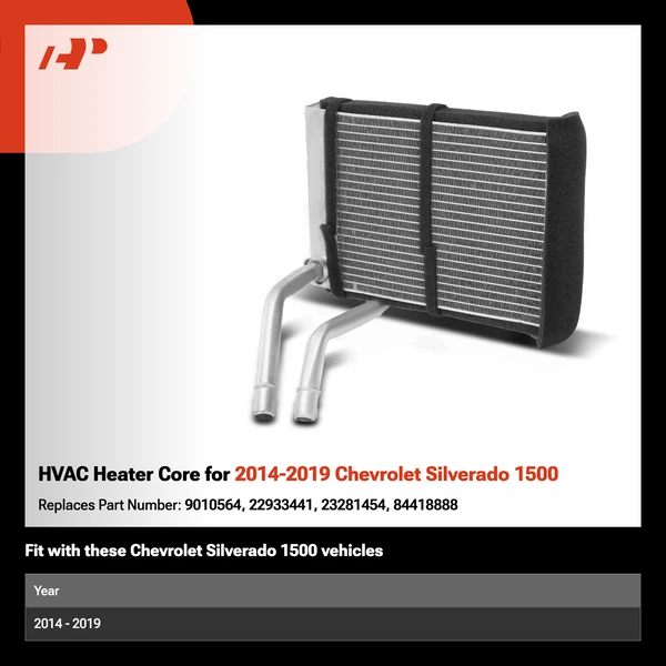 HVAC Heater Core for 2014-2019 Chevrolet Silverado 1500