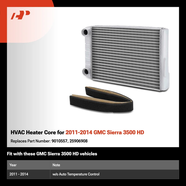 HVAC Heater Core for 2011-2014 GMC Sierra 3500 HD