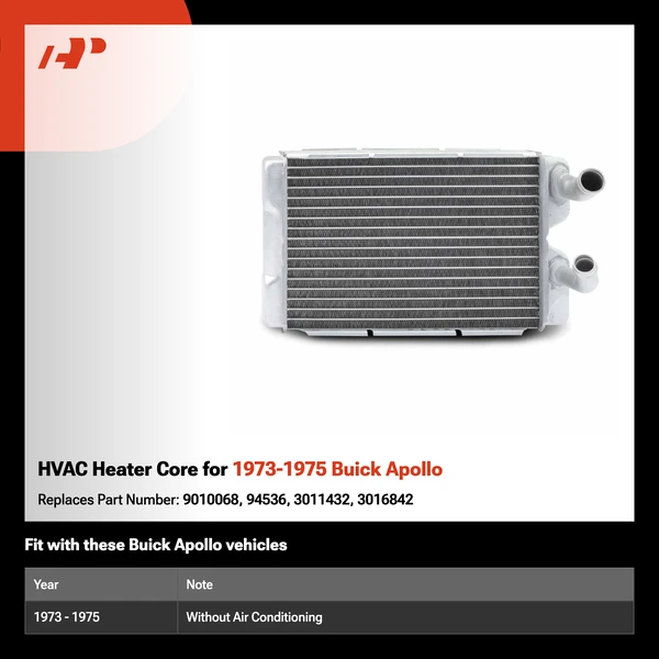 HVAC Heater Core for 1973-1975 Buick Apollo