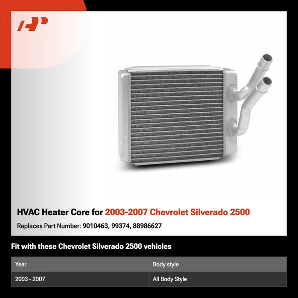 HVAC Heater Core for 2003-2007 Chevrolet Silverado 2500