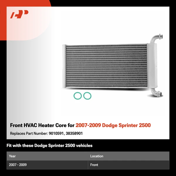 Front HVAC Heater Core for 2007-2009 Dodge Sprinter 2500