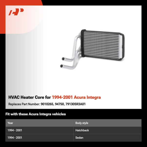 HVAC Heater Core for 1994-2001 Acura Integra