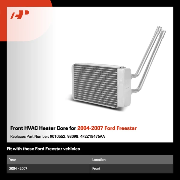 Front HVAC Heater Core for 2004-2007 Ford Freestar