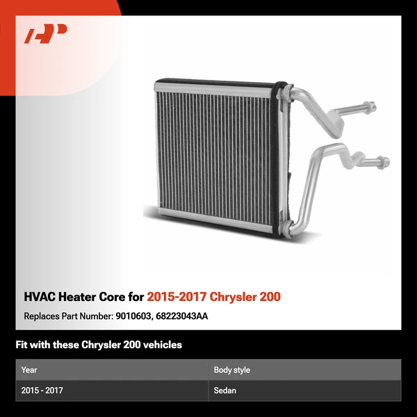 HVAC Heater Core for 2015-2017 Chrysler 200