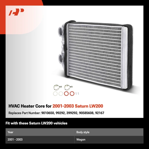HVAC Heater Core for 2001-2003 Saturn LW200
