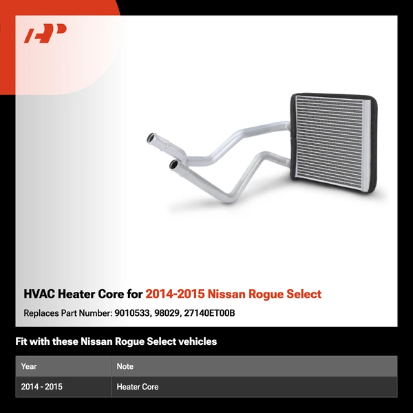 HVAC Heater Core for 2014-2015 Nissan Rogue Select