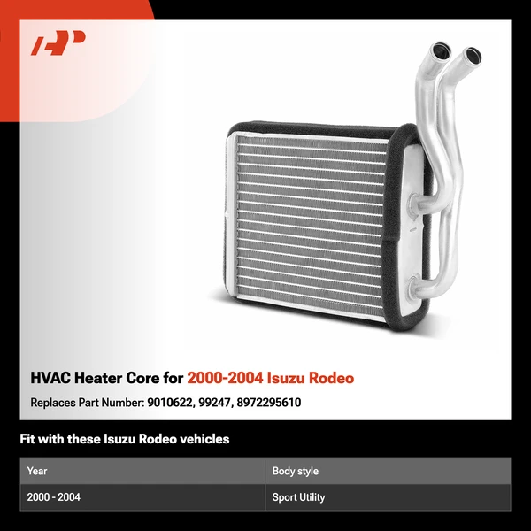 HVAC Heater Core for 2000-2004 Isuzu Rodeo