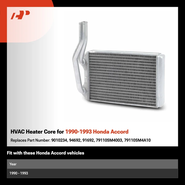 HVAC Heater Core for 1990-1993 Honda Accord