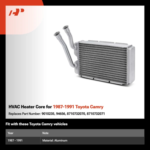 HVAC Heater Core for 1987-1991 Toyota Camry