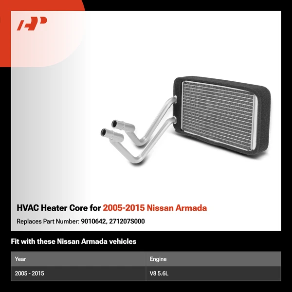 HVAC Heater Core for 2005-2015 Nissan Armada