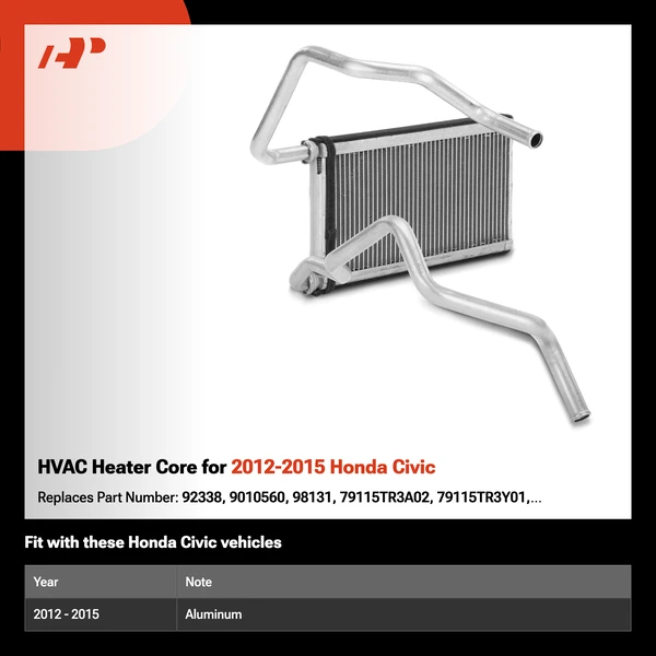 HVAC Heater Core for 2012-2015 Honda Civic
