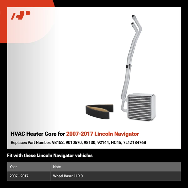 HVAC Heater Core for 2007-2017 Lincoln Navigator