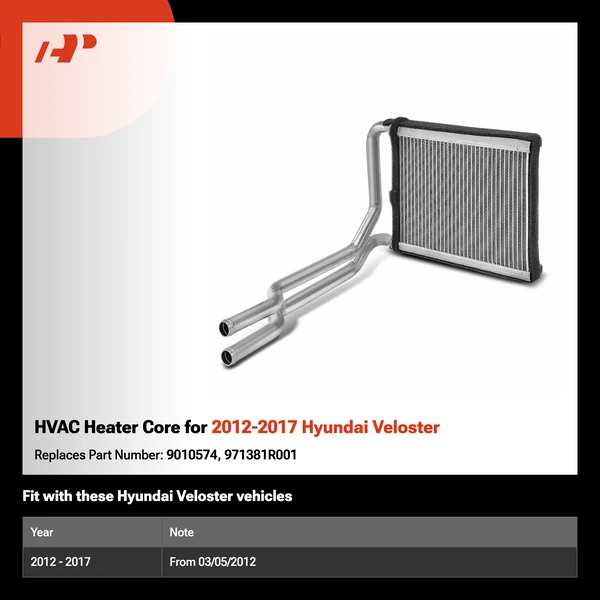 HVAC Heater Core for 2012-2017 Hyundai Veloster